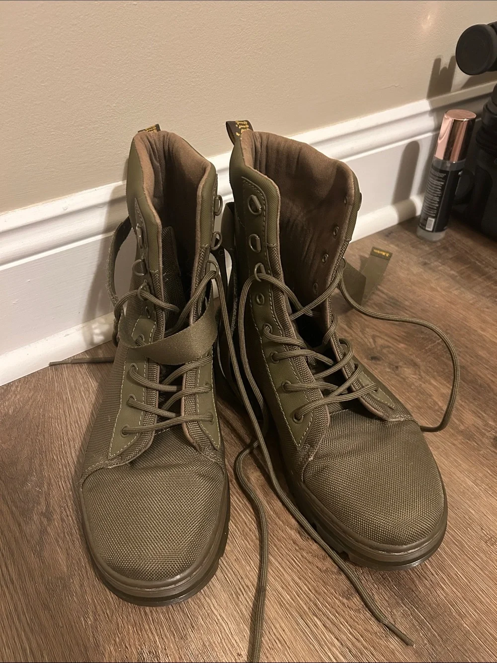 Dr. Martens Olive Combat Lace-Up Boots